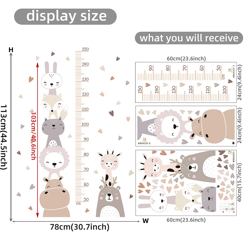 Cartoon Measurement Wall Sticker 