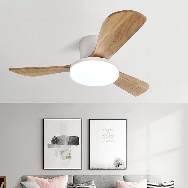 Wood Ceiling Fan with Light