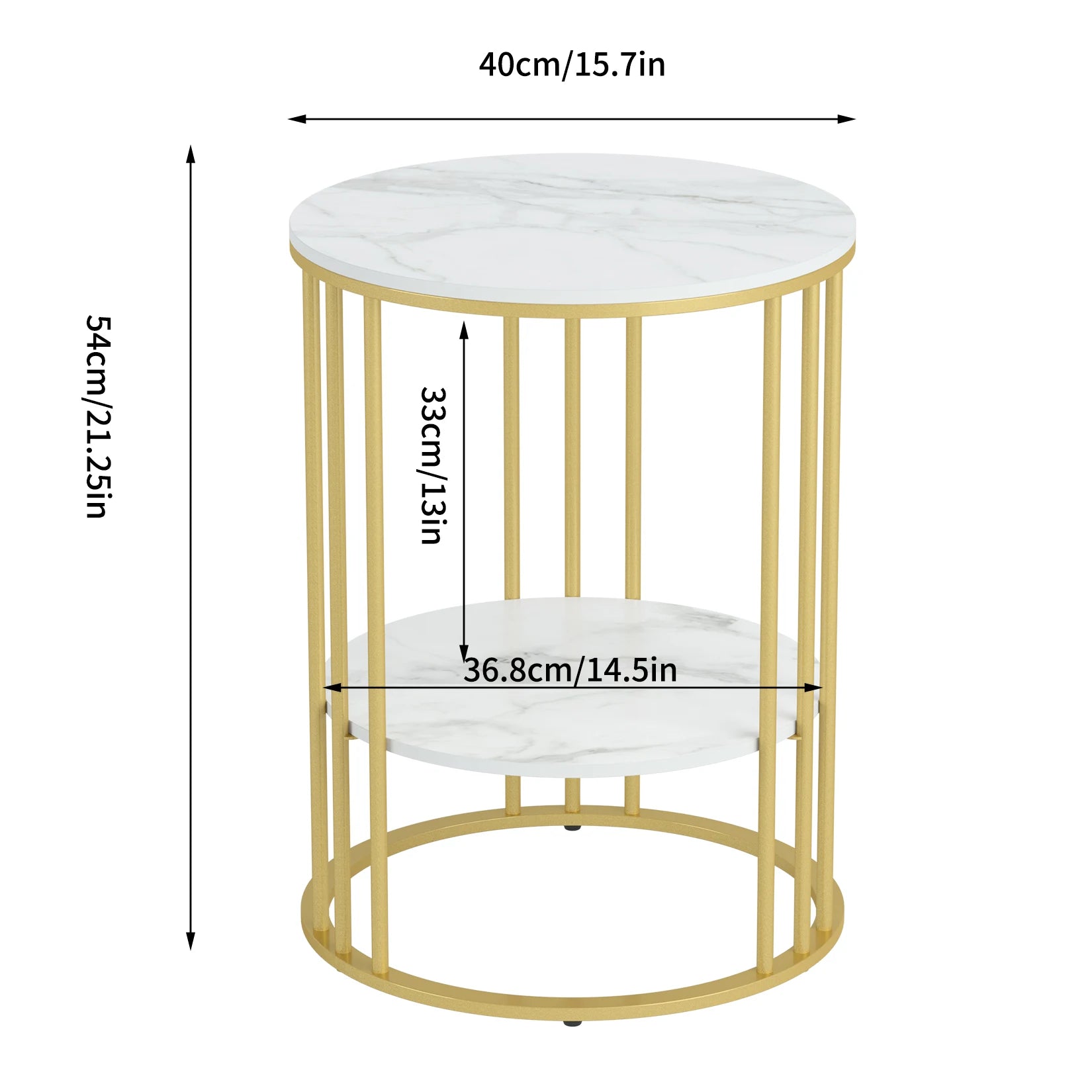 Round Marble Accent Table 