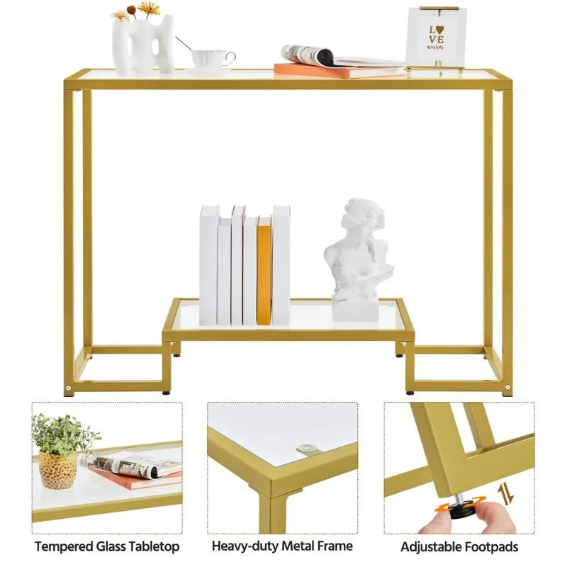 Tempered Glass Console Table