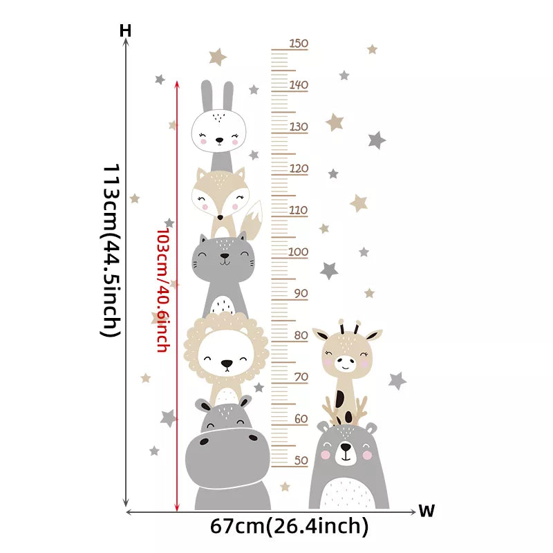 Cartoon Measurement Wall Sticker 