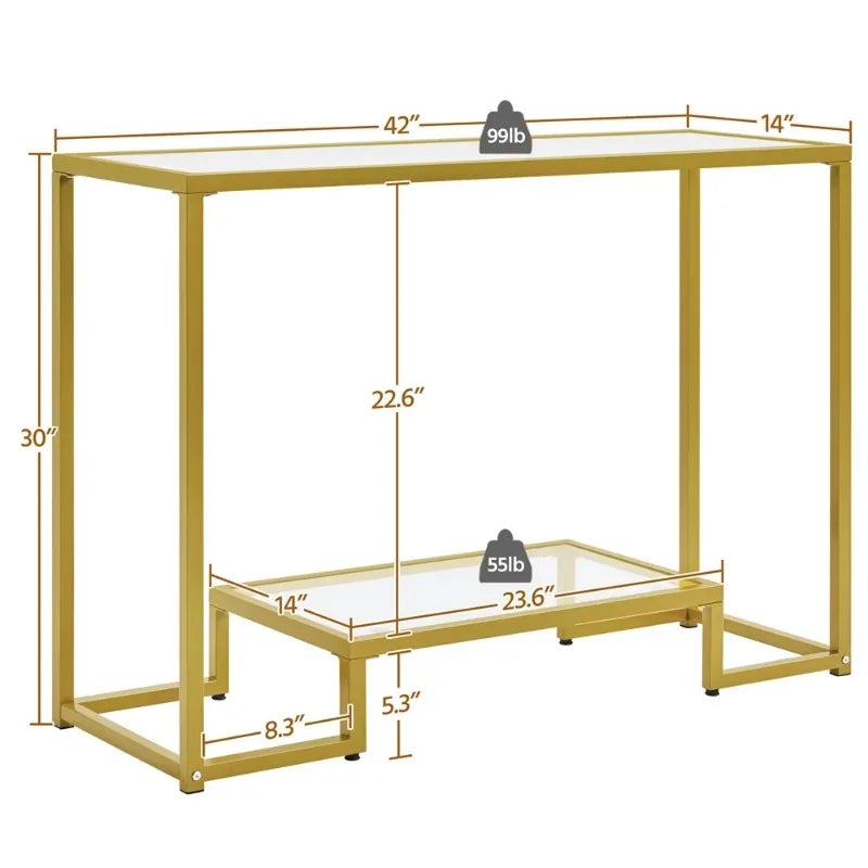 Tempered Glass Console Table