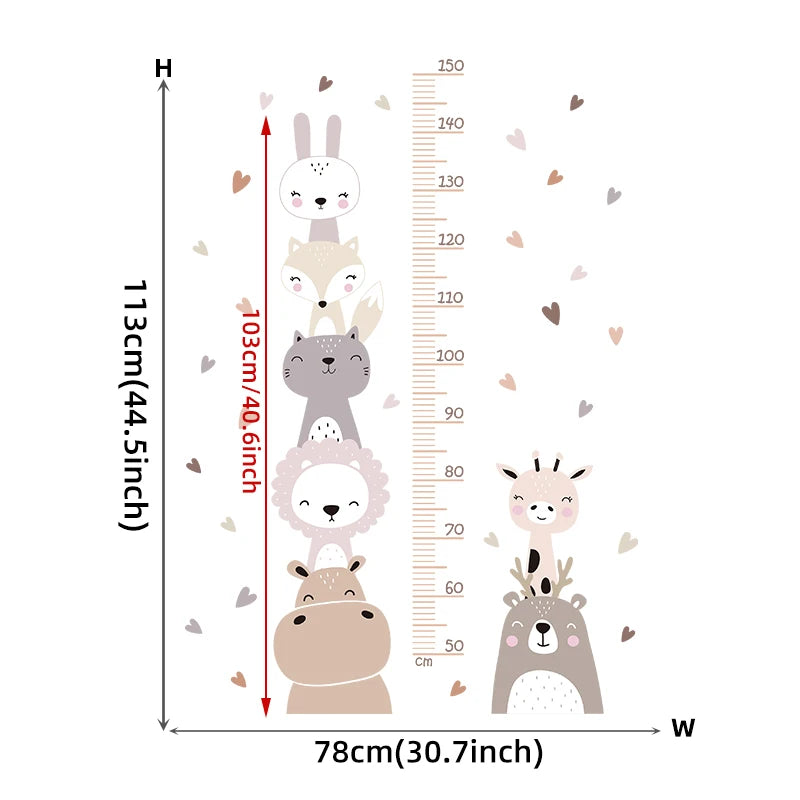 Cartoon Measurement Wall Sticker 