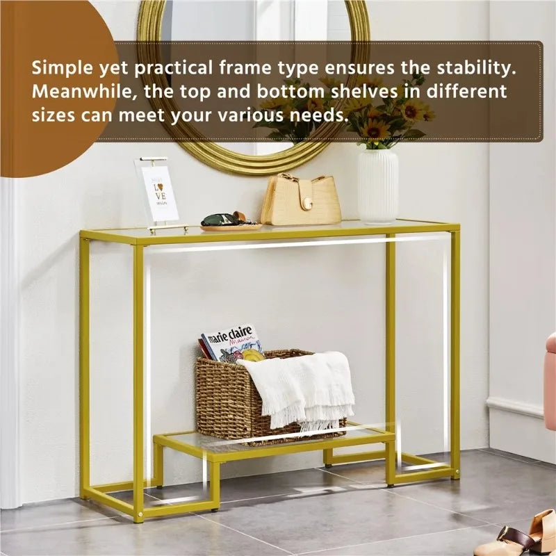 Tempered Glass Console Table